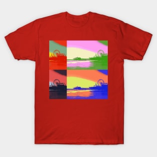 Santa Monica Pier funky Pop Art Collage T-Shirt